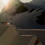 Laurie Blouin Instagram – @laurieblouin1 catching the sun above the @swatch Nines jumps!

📸 @klaus_polzer 
#SwatchNines #Schilthorn #Snowboarding Schilthorn – Piz Gloria