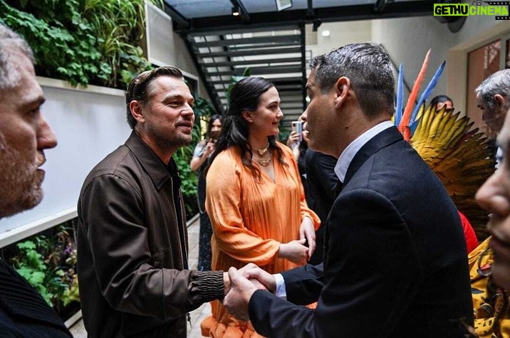 Leonardo DiCaprio Instagram - I was honored to spend time with Sônia Guajajara, Brazil's Minister of Indigenous Peoples, Célia Xakriabá, Member of Brazil's Chamber of Deputies, and Lily Gladstone, Actor in Killers of the Flower Moon at the event in Cannes, France to support the Indigenous people leading the conservation of the Amazon rainforest. My organization @rewild and our partners stand with Brazil's +900,000 Indigenous people from 300 Indigenous groups. Photo: @leo.otero