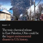 Leonardo DiCaprio Instagram - Repost from @environment • The toxic chemical release in East Palestine, Ohio could be the largest environmental disaster in U.S. history. Animals are dying, people are complaining of nausea, headaches, and burning eyes, and residents are fearing for their safety after a train derailment released chemicals in East Palestine, Ohio. We may not know the full extent of damage from this extreme environmental disaster for years. Norfolk Southern and the government must be held responsible. This content was made by @Environment. Follow @Environment for more climate news and resources. 🌎 Written by @ashleybarriientos 🍃 Design by @crstnpark
