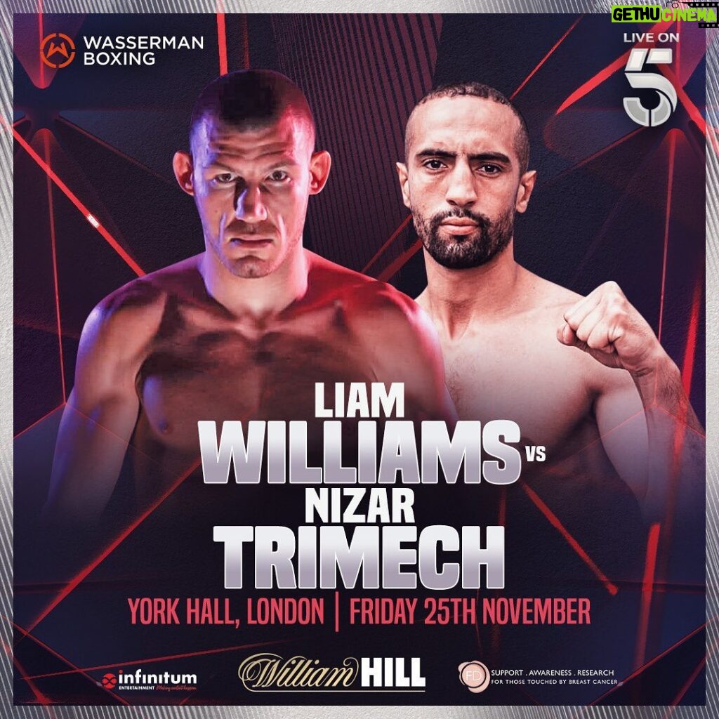 Liam Williams Instagram - November 25th @liamwilliamsko is bringing the SMOKE to London 💥 Tickets available now for York Hall 🎟