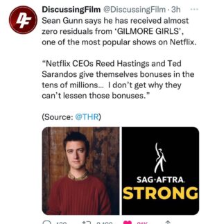 Lilan Bowden Instagram - #SAGAFTRA ON STRIKE 🪧 

Thought I was having a baby sooner but he refuses to come out until the AMPTP comes to the table with a fair deal.

SAG-AFTRA joins the WGA on the picket line as greedy studios refuse to negotiate FAIR PAY for the entertainers who make them their money.

As a working actor, I have seen and felt personally how increasingly difficult it becomes year after year to make a living at what we do. A big part of this is how few streaming residuals are shared with the artists. The projects I have been most recognized for are not necessarily the ones that I have made the most money on. 

There is an ever present myth that if you can be recognized on TV, you must be rich. With the way payment models are now, that can’t be farther from the truth. Some actors are able to find financial success, and some, even if they are on hit shows, still barely struggle to get by. Without negotiating a new deal, a fair deal, it will become virtually impossible to make a living as an actor. 

Another thing we’re fighting for is protection against AI. Right now the AMPTP wants to pay background actors for ONE DAY of work and then use their image as much as they like in perpetuity (FOREVER). This is absolutely rotten!!

I stand in solidarity with my union and the WGA for FAIR PAY and FAIR PROTECTIONS so acting can continue to be a viable career!!

#sagaftrastrong #1u