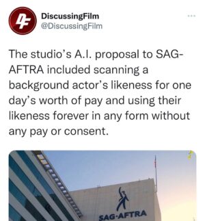 Lilan Bowden Instagram - #SAGAFTRA ON STRIKE 🪧 

Thought I was having a baby sooner but he refuses to come out until the AMPTP comes to the table with a fair deal.

SAG-AFTRA joins the WGA on the picket line as greedy studios refuse to negotiate FAIR PAY for the entertainers who make them their money.

As a working actor, I have seen and felt personally how increasingly difficult it becomes year after year to make a living at what we do. A big part of this is how few streaming residuals are shared with the artists. The projects I have been most recognized for are not necessarily the ones that I have made the most money on. 

There is an ever present myth that if you can be recognized on TV, you must be rich. With the way payment models are now, that can’t be farther from the truth. Some actors are able to find financial success, and some, even if they are on hit shows, still barely struggle to get by. Without negotiating a new deal, a fair deal, it will become virtually impossible to make a living as an actor. 

Another thing we’re fighting for is protection against AI. Right now the AMPTP wants to pay background actors for ONE DAY of work and then use their image as much as they like in perpetuity (FOREVER). This is absolutely rotten!!

I stand in solidarity with my union and the WGA for FAIR PAY and FAIR PROTECTIONS so acting can continue to be a viable career!!

#sagaftrastrong #1u