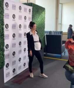 Lilan Bowden Instagram - Official Baby Bump Debut 🐣 At @vcmediaorg ‘s Los Angeles Asian Pacific Film Fest premiering @ohcha_shortfilm !! Thanks to all who came to celebrate! I’m gonna be a mommy!! Portrait by @sthanlee Vid by @jane1kim Baby Bowden-Mandernach premiering this Summer!! @nickmandernach