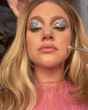 Lili Reinhart Instagram - No one can tell you’re depressed when your lids are disco balls 🌟