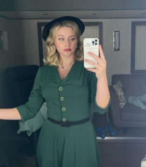 Lili Reinhart Instagram - 3 mirror selfies circa 1950. Authentic and vintage.