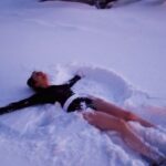Lily Collins Instagram - The most intense Swedish winter wake-up call. I can’t believe I lived to tell the tale…
