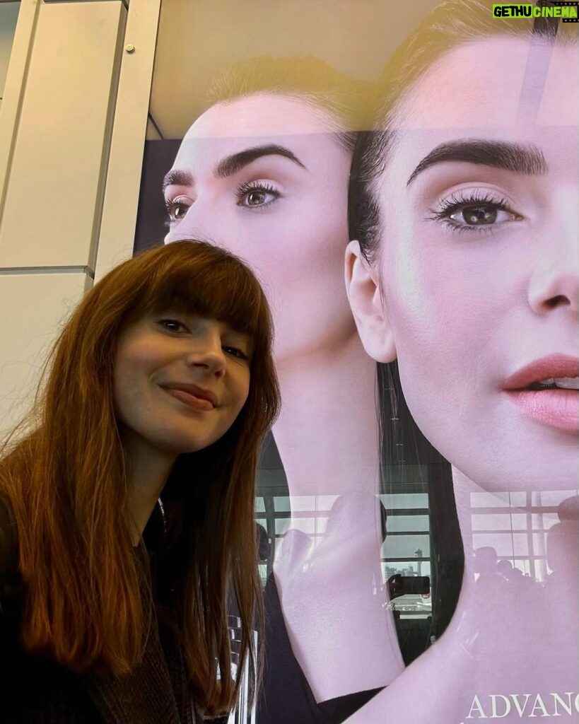 Lily Collins Instagram - Airport run-in…