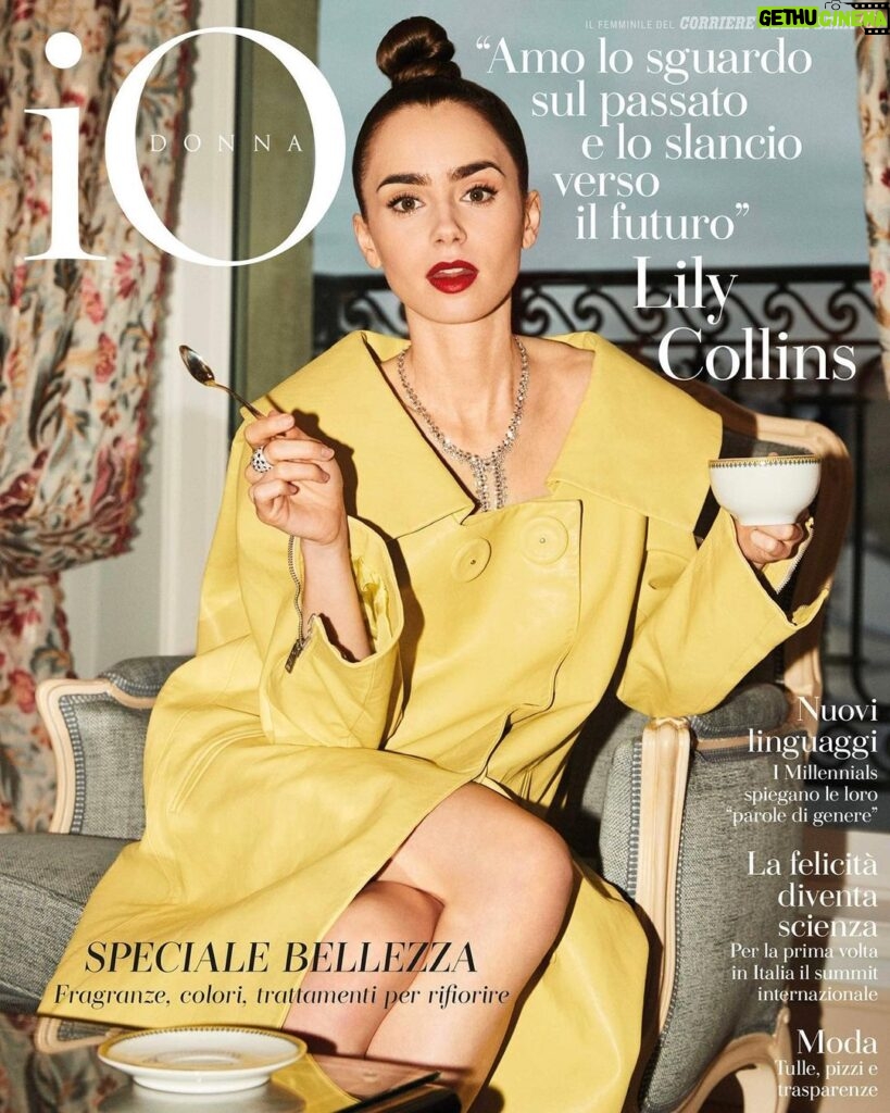 Lily Collins Instagram - Hotel party for one. March cover for @iodonna_it…