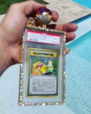 Logan Paul Instagram - the real star of Wrestlemania — my 1/1 PSA 10 Pikachu Illustrator that I purchased for $5,275,000, officially setting the Guinness World Record for “most expensive Pokémon trading card sold at a private sale”

An absurd amount of money for cardboard, but let me explain…

The Pikachu Illustrator is the rarest Pokémon card in the world. Only 39 of them exist, and this is the ONLY PSA 10 (perfect condition). Up until this weekend, there were no pictures or videos of this card ANYWHERE online — the previous owner was extremely private, and its existence was only a rumor. With a connection made by collectible expert @JeremyPadawer, I finally found the seller and insisted he sell me the card.

I travelled to Dubai last year to secure it after five months of negotiation.

It’s held in an $80k custom diamond pendant with a Pokéball bail. This is the pinnacle of Pokémon.

YouTube video coming later this month