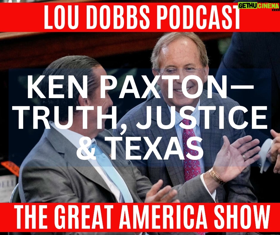 Lou Dobbs Instagram - Texas Attorney General, Ken Paxton says his impeachment process began behind closed doors, with no transparency, no opportunity to respond, no due process and was largely controlled by Democrats. He tells Lou all about it today on #TheGreatAmericaShow. Please join us -- LINK IN BIO!