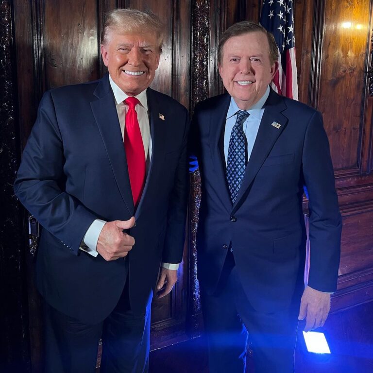 Lou Dobbs Instagram - It was great catching up with President Trump today at the beautiful Mar-A-Lago! #MAGA #Dobbs #AmericaFirst #TheGreatAmericaShow