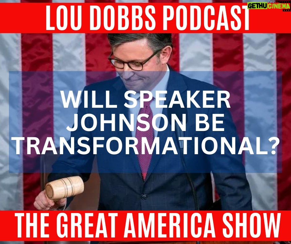 Lou Dobbs Instagram - The DC Cartel is spinning around right now, because they don’t own Speaker of the House Mike Johnson. Congressman Andy Biggs believes Mike Johnson has the potential to be a transformational Speaker. Join us today on #TheGreatAmericaShow -- LINK IN BIO!