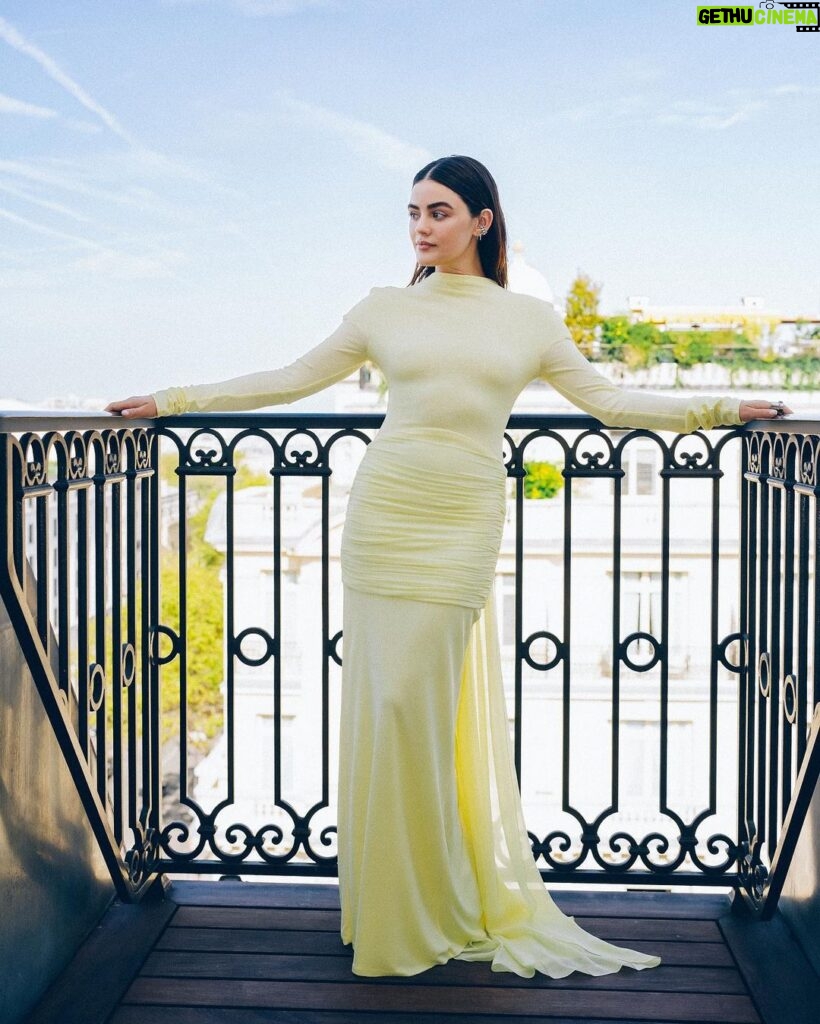 Lucy Hale Instagram - Such a gorgeous time yesterday at the @givenchy show☀️ Congratulations @matthewmwilliams ! Special thank you to @jaoven & @antoinechevillot 💛 Paris, France