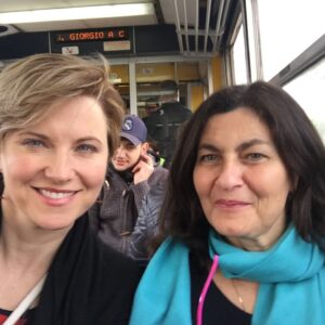 Lucy Lawless Instagram - With my teacher and good friend, Annalisa on the charming #circumvesuviana train