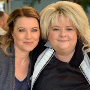 Lucy Lawless Instagram - Me and Magda at breakfast. God, what a Treasure she is! Thanks for coming to play my old skool pal/ frenemy. You make my life so much better. I adore you! L
