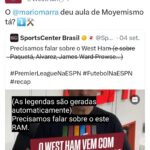 Mário Marra Instagram – Às vezes me pego pensando nos rumos que a vida levou e os caminhos que a carreira seguiu.
Hoje foi um dia assim. 
Um dia legal. 

Estar na ESPN, conviver com tanta gente que admiro há tanto tempo e ter a oportunidade de trabalhar em jogos da Premier League. Uau! Quanta coisa para comemorar!

Já trabalhei com muita gente brilhante. Alguns realmente são geniais. Eu, um cara que procura se observar com frequência, sei desde cedo que não posso contar com brilhantismo e muito menos com genialidade, mas o suor sempre foi meu aliado. Leio, busco informações, tento entender de novo e é com muito suor que vou tentando seguir. 

Voltando ao dia de hoje, parei para pensar em quanto é representativo ser convidado por canais oficiais de clubes da Inglaterra no Brasil ou de torcidas oficiais de times ingleses daqui.

Ter a oportunidade de ter a opinião respeitada dá muita satisfação. Muita. É a percepção de que o caminho do estudo, do respeito, do trabalho realizado com seriedade pode ser um caminho mais longo, mas é também sólido.

À ESPN a minha gratidão pelo espaço, pelo tratamento, pelo respeito.

Aos que me procuram para a opinião também vai meu agradecimento. 

Estarei fora por uns dias a partir do dia 27 e voltarei com mais vontade de aprender.

📷: Contas oficiais em português do West Ham Brasil e Manchester City.
@brasilspurs 
@falagooner 
@caminhanteslfc 
@bluesofstamford 
@redarmybrasil

Um forte abraço também para o pessoal da @blackwolves_brasil , que até uma camisa mandou pra mim.