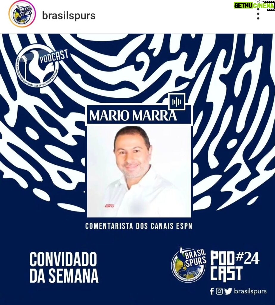 Mário Marra Instagram - Às vezes me pego pensando nos rumos que a vida levou e os caminhos que a carreira seguiu. Hoje foi um dia assim. Um dia legal. Estar na ESPN, conviver com tanta gente que admiro há tanto tempo e ter a oportunidade de trabalhar em jogos da Premier League. Uau! Quanta coisa para comemorar! Já trabalhei com muita gente brilhante. Alguns realmente são geniais. Eu, um cara que procura se observar com frequência, sei desde cedo que não posso contar com brilhantismo e muito menos com genialidade, mas o suor sempre foi meu aliado. Leio, busco informações, tento entender de novo e é com muito suor que vou tentando seguir. Voltando ao dia de hoje, parei para pensar em quanto é representativo ser convidado por canais oficiais de clubes da Inglaterra no Brasil ou de torcidas oficiais de times ingleses daqui. Ter a oportunidade de ter a opinião respeitada dá muita satisfação. Muita. É a percepção de que o caminho do estudo, do respeito, do trabalho realizado com seriedade pode ser um caminho mais longo, mas é também sólido. À ESPN a minha gratidão pelo espaço, pelo tratamento, pelo respeito. Aos que me procuram para a opinião também vai meu agradecimento. Estarei fora por uns dias a partir do dia 27 e voltarei com mais vontade de aprender. 📷: Contas oficiais em português do West Ham Brasil e Manchester City. @brasilspurs @falagooner @caminhanteslfc @bluesofstamford @redarmybrasil Um forte abraço também para o pessoal da @blackwolves_brasil , que até uma camisa mandou pra mim.