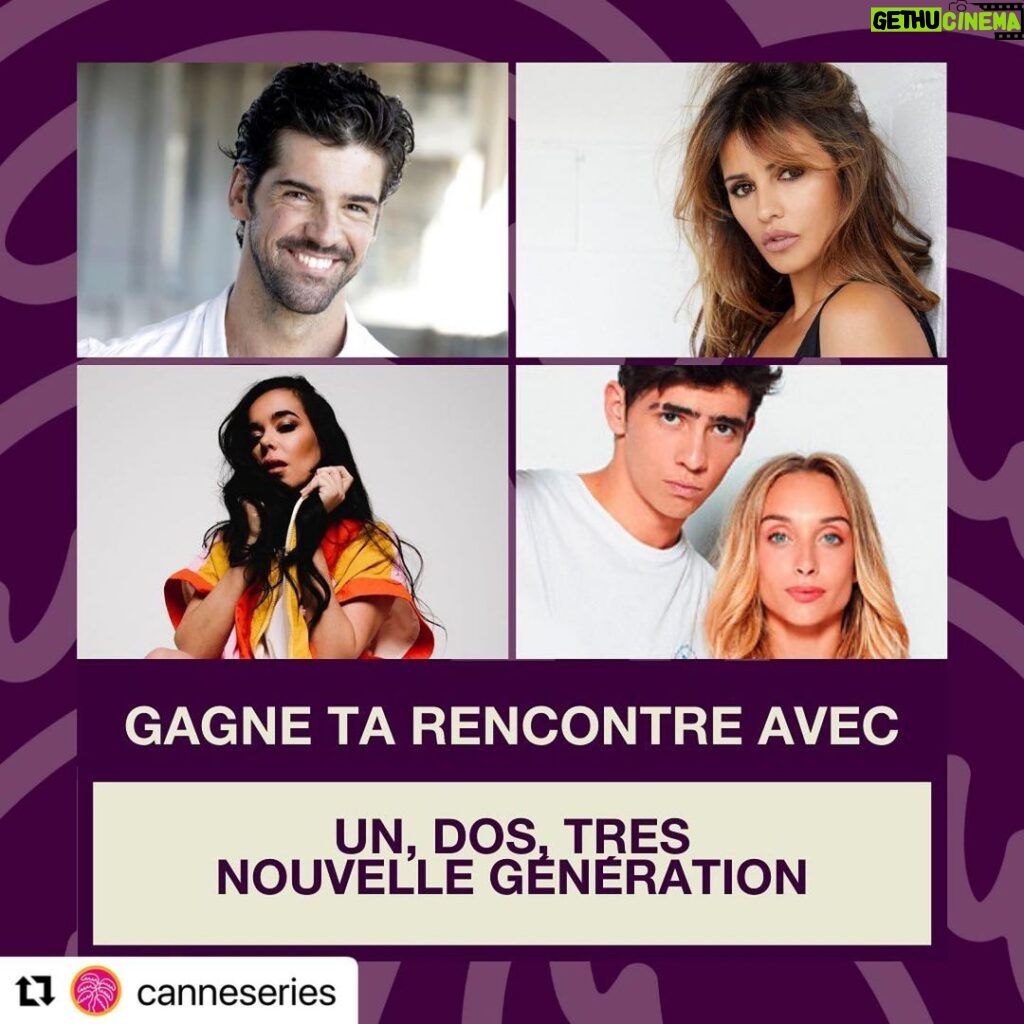 Mónica Cruz Instagram - #Repost @canneseries with @use.repost ・・・ VOUS EN RÊVIEZ, ON L'A FAIT ! 😮💃 A l'occasion de leur venue à #CANNESERIES, tentez de gagner un moment privilégié avec les comédiens de Un Dos Tres, Nouvelle Génération : Beatriz Luengo, Miguel Angel Muñoz, Monica Cruz, Monica Mara et Quique Gonzalez ! ❤‍🔥🇪🇸 La rencontre se tiendra après la projection du premier épisode inédit de la série samedi 15 avril à 16h à l'Espace Miramar à Cannes (accès libre et gratuit pour tous !). Pour participer : ▪ Abonnez-vous à @canneseries ▪ Et dites-nous en commentaire avec qui vous aimeriez venir ! Bonne chance à tous ! 🤞 Tirage au sort jeudi 13 avril 2023 à 19h.