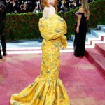 Madelaine Petsch Instagram - met gala ‘22💛 thank you @moschino @jeremyscott for the dress of my dreams