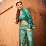 Madhurima Tuli Instagram - Hanging in there 🫶🏼💫 Wearing @janasyaclothing 📸 @mirajverma_photography HMU @celebsmakeupbysejal Managed by @fireflies_mediaworks #indianwear #indowestern #style #modern #love #light #peace