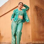 Madhurima Tuli Instagram - Hanging in there 🫶🏼💫 Wearing @janasyaclothing 📸 @mirajverma_photography HMU @celebsmakeupbysejal Managed by @fireflies_mediaworks #indianwear #indowestern #style #modern #love #light #peace
