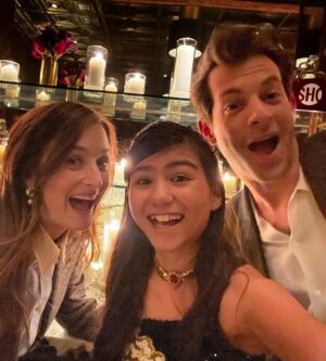 Madison Taylor Baez Instagram - Amazing "NY Let The Right One In" @showtime series premier party last night. I loved seeing all my cast members and production team. Show is steaming now and airs tonight night on showtime 10pm pacific time. Also shout out to @nilandmon for styling me with the awesome dress. 
#showtime #tvseries #comiccon #nycomiccon #actress #actor #singer #vampireseries