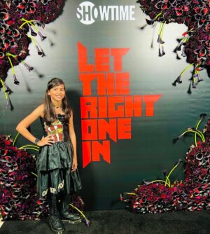 Madison Taylor Baez Instagram - Amazing "NY Let The Right One In" @showtime series premier party last night. I loved seeing all my cast members and production team. Show is steaming now and airs tonight night on showtime 10pm pacific time. Also shout out to @nilandmon for styling me with the awesome dress. 
#showtime #tvseries #comiccon #nycomiccon #actress #actor #singer #vampireseries