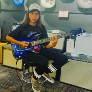 Madison Taylor Baez Instagram - So excited I love my new guitar. I finally upgraded from my first one as well as my Amp. Wish I could bring all 6 of the instruments I play to @agt but I'm going focus on bringing some amazing vocals. 

#agt #agtauditions #singer #musician
