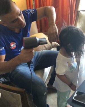 Mahendra Singh Dhoni Instagram - Game over, had a nice sleep now back to Daddy’s  duties