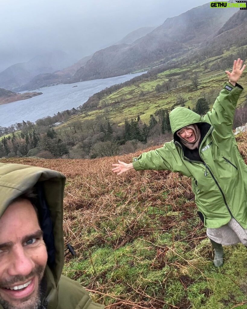 Marc Priestley Instagram - Clare & I celebrated being married to each other for 10 years over Christmas! We commemorated the occasion by driving in 9 hours of awful traffic to the Lake District, walking cold & wet up steep slippery hills in the midst of a major storm & then jumped in a 5 degree Lake Ullswater to top it off! And this is why I love my wife so much & can’t wait to share the adventures of the next ten years with her.😂Love you Mrs P. ❤️