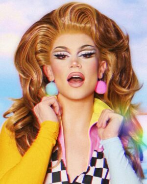 Marcia Marcia Marcia Instagram - Rainbow road baby! 
Thank you to @gloria_swansong for banging this 🌈jumpsuit out totally last minute. This is the one runway I brought that I didn’t make myself! 
Hair: @baehmbaehmwigs 
Edit: @reesehavocnyc 
Helmet: me :)