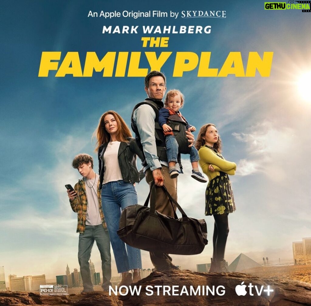 Mark Wahlberg Instagram - Now streaming! 🎉 Watch #TheFamilyPlan with your family today on Apple TV+ and don’t forget you can get two months free at apple.co/markfamily. 🎁