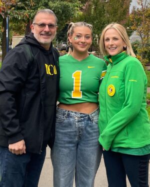 Marlee Matlin Instagram - A shout out to our baby daughter, Isabelle for her birthday TODAY! CANNOT BELIEVE how you are all of 20  years old. Time truly flew by, in the blink of an eye. We are so proud of you in everything you do ( even when you are tailgating at school 🤪 GO DUCKS )!! You continue to be one of the funniest, smartest, resilient and most beautiful human we know. We Love you so much!!! Happy birthday sweet baby girl, and now please go clean your room! 🎂🎂🤟🏼🤟🏼🩷🩷🩷🌟🌟 @isabelle.grandalski @kappakappagamma #birthdaygirl #kevin