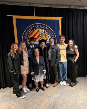 Marlee Matlin Instagram - Our son Brandon graduated with a Bachelors of Arts in Public Relations at Marquette University this morning! And I had the honor of receiving Doctor of Fine Arts! I delivered the commencement speech to the graduates in which made me so happy. @brandongrandalskii @marquetteuniversity #2023 CONGRATS to every graduate this year! #proudmomanddad @sarahgrandalski @tylergrandalski @isabelle.grandalski @liztannebaum @thewendyadams3 @charlotte.culpepper @kimberly_grandalski 🌟🌟💜💜
