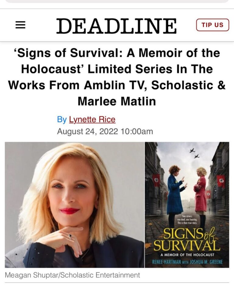Marlee Matlin Instagram - What a great birthday present! I am so humbled and honored to be working with @amblin and @scholasticinc on this untold true story. #authenticstories #amblin #scholastic #holocaustsurvivorstory