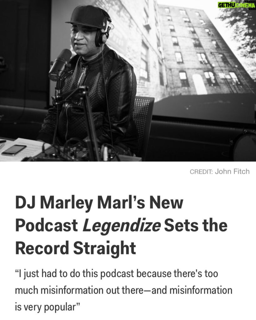 Marley Marl Instagram - Real talk time #legendized