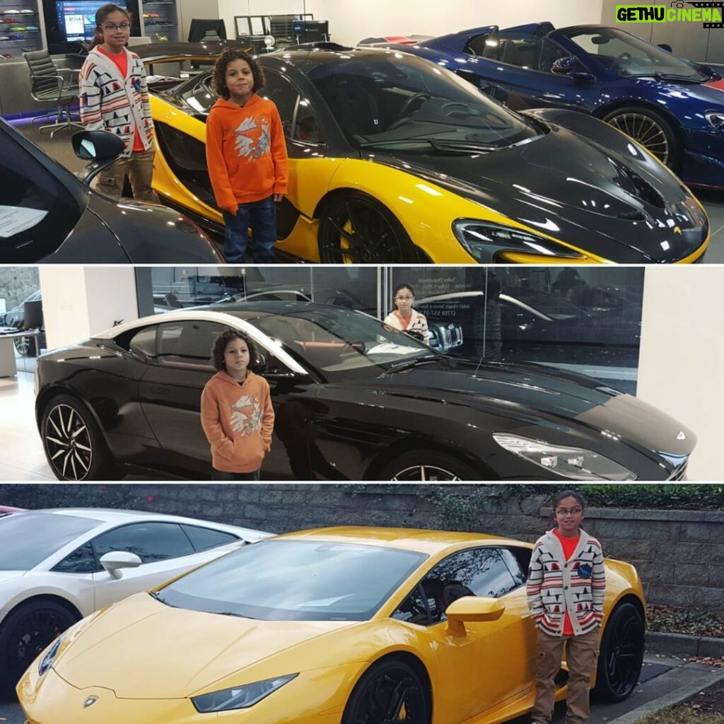 Marlon Jackson Instagram - While Carol was out with the G Girls getting a manicure and pedicure. The G boys and I went to look at some rides. #Mclaren #Aston Martin #Lamborghini. #studypeace marlon jackson