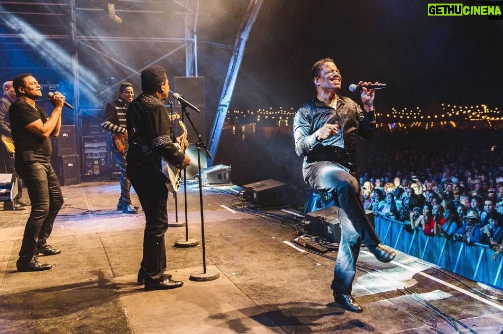 Marlon Jackson Instagram - On stage in East Sussex, South of England, enjoyed the love we received from the crowd . We're just spreading a little love through our music. That's what the world needs, love. #bekind carol jackson #studypeace marlon jackson