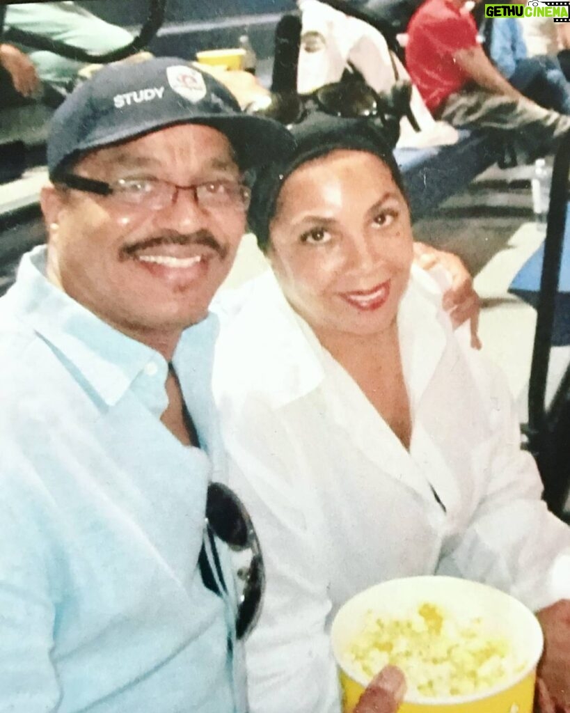 Marlon Jackson Instagram - Carol and I hanging out at a game enjoying each others company. #bekind carol jackson #studypeace marlon jackson