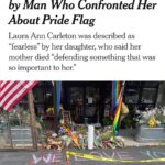 Marti Gould Cummings Instagram - Every time the pride flag was ripped down Laura Ann Carleton responded by hanging an even bigger one. She was murdered for standing up for LGBTQ people. Another life taken because of extremist bigotry.