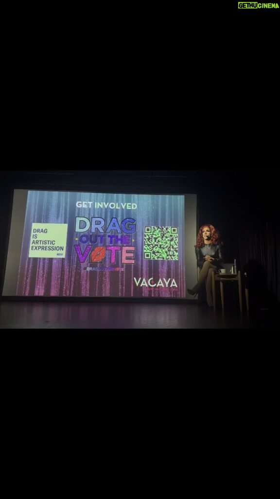 Marti Gould Cummings Instagram - I’m grateful to not only have been able to perform this week but to host a talk back about anti trans & anti drag laws, as well as about recent hate crimes against members of our community. Thank you @myvacaya for allowing me to use one of my show slots to host this. @dragoutthevote @aclu_nationwide