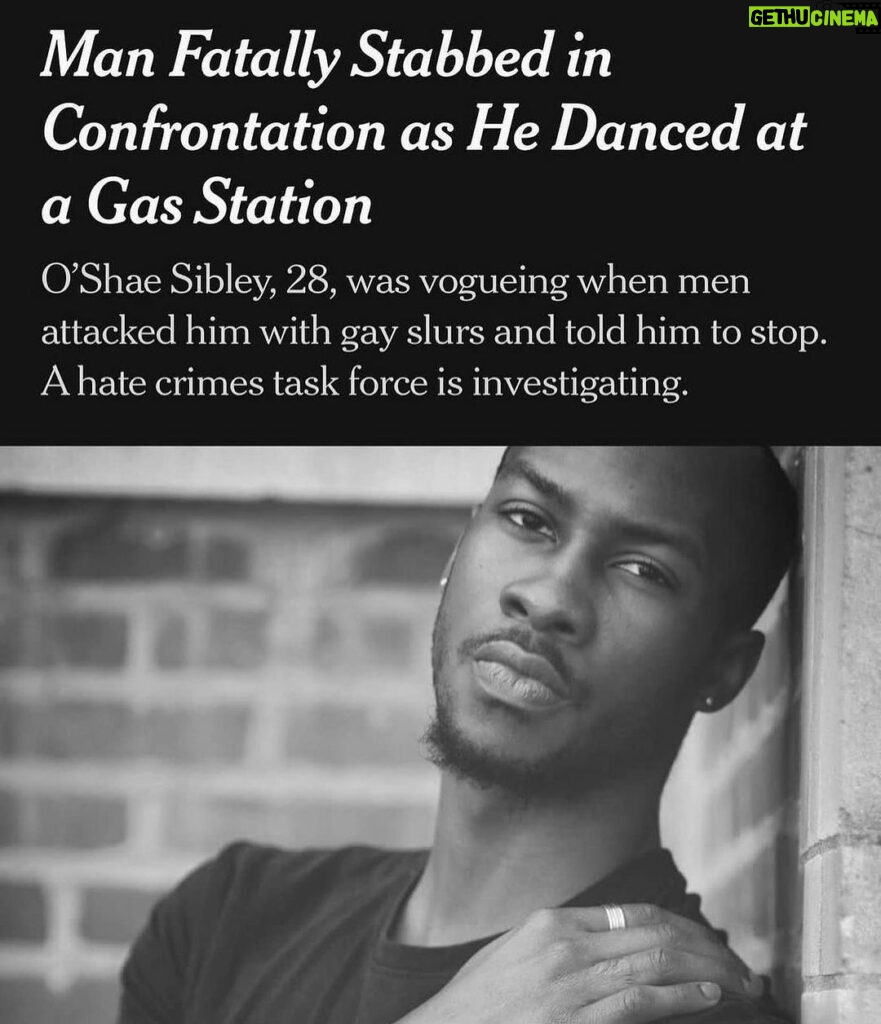 Marti Gould Cummings Instagram - O’Shae Sibley was murdered for celebrating queer joy. This is heartbreaking and outrageous. Right here in NYC. 💔