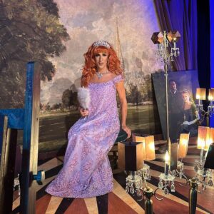 Marti Gould Cummings Instagram - ‘‘Twas an honor to be invited to perform at The Queens Ball as the headliner for @bridgertonexperience #pride show 

Thank you to all the royal court for attending