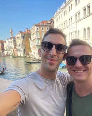 Marti Gould Cummings Instagram - Venice was top tier! Getting to travel the world performing and getting to bring my love along for the ride… ⭐️ ⭐️⭐️⭐️⭐️

Slide 2 Hair: @kevinthomasg 
Slide 3 Hair: @forgotslocks