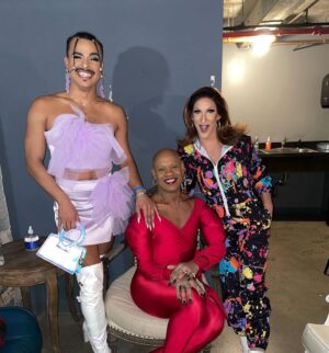 Marti Gould Cummings Instagram - $670k raised for @aliforneycenter meals program which is 290k meals for LGBTQ youth! Honored to have hosted the SERVE dance a thon w @tomatos_ 

Congrats @devdoee & @z2chary for putting together such an amazing event to help support unhoused queer youth! 

Had a great day dancing w my favorite date @justjohnrobbie and seeing and working w so many legends and friends!