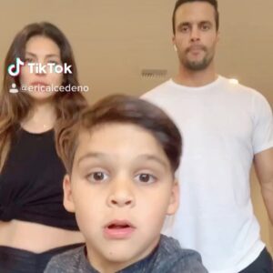 Matt Cedeño Instagram - Ok so got talked in to Tik Tok, did it and little man J’s face got me like 😂😂😂😂😂 #quarantine #fam