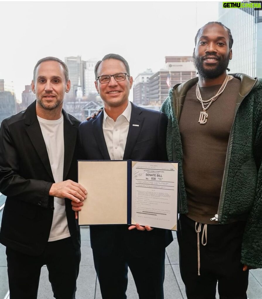 Meek Mill Instagram - Changed a law in pa for my people …. Shit made me cryyy 🥲🥲🥲🥲🥲 Thankyou @joshshapiropa and everyone who worked on this bill @michaelrubin