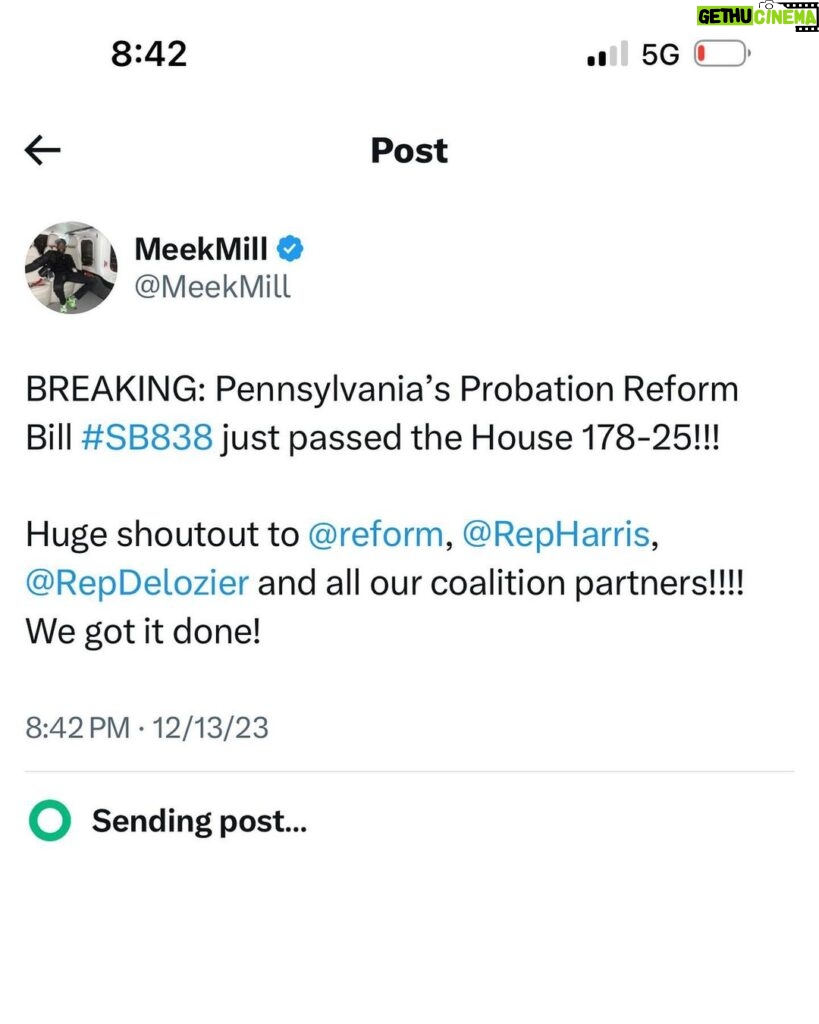 Meek Mill Instagram - The laws just changed in Pennsylvania today!!!!! Shout to @reform and everybody that helped make this happen!!!