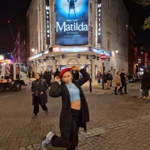 Meesha Garbett Instagram - Loved supporting the cast of @matildathemusical yesterday! Once you've seen the film, make sure you go watch the theatre! It's amazing ❤️ 
 #matildathemusical #matilda #hortensia #theatre #redberetgirl