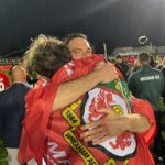 Megan Ganz Instagram - Super proud of my boy as he celebrates a hard won victory with all his favorite boys. #upthetown